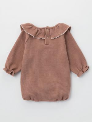 ロンパース・カバーオール|ニットソーフリルロンパース