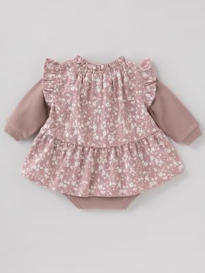 アウトレット|coto cotte（コトコト）花柄スモッキングブラウス＆ボディ2点セット