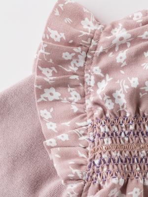 アウトレット|coto cotte（コトコト）花柄スモッキングブラウス＆ボディ2点セット