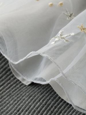 ベビー ワンピース|coto cotte(コトコト)裾刺繍ワンピボディ|グレー