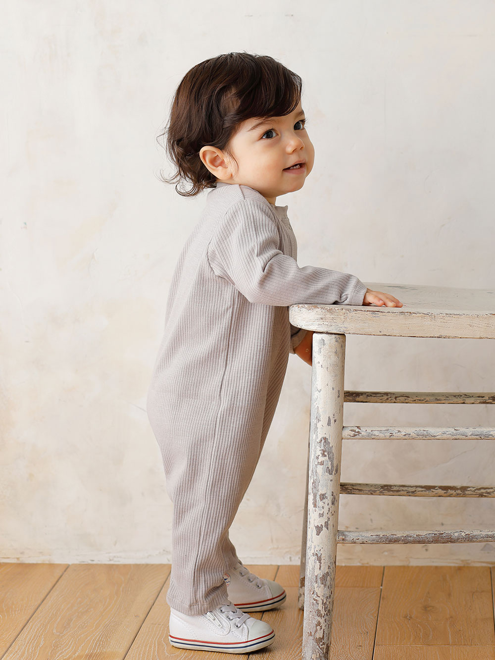 ロンパース カバーオール Angeliebeオリジナル 親子コーデ可 テレコリブスラッシュネックロンパース ベビー服 新生児服 ベビー用品通販 エンジェリーベ 公式
