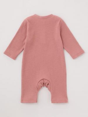 アウトレット|ANGELIEBEオリジナル  【親子コーデ可】テレコリブスラッシュネックロンパース