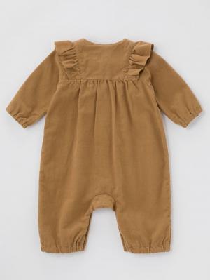 ロンパース・カバーオール|La Stella（ラ ステラ）花柄刺繍フリルロンパース