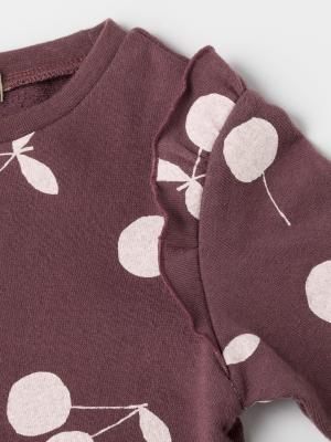 ベビー ワンピース|Seraph（セラフ）裏毛チェリー柄プリントワンピース