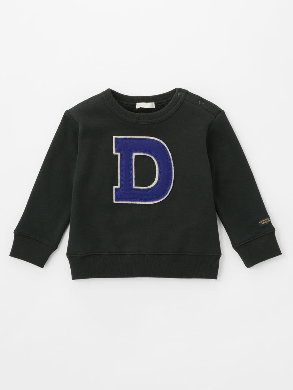 ベビートップス|【F.O.KIDS】アルファベットトレーナー|ブラック