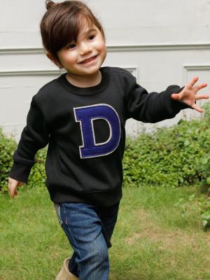 ベビートップス|【F.O.KIDS】アルファベットトレーナー|ブラック