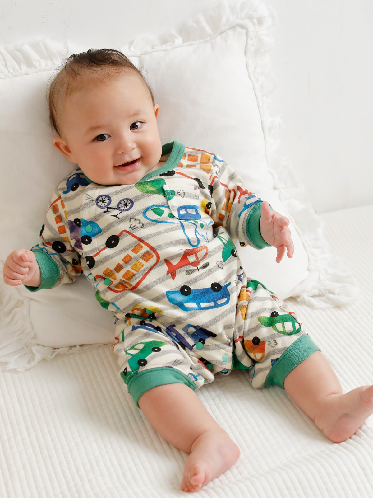 ロンパース カバーオール Bitz ポケット付ちびカバーオール ベビー 新生児 服 ベビー用品通販 エンジェリーベ 公式