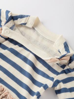 ロンパース・カバーオール|Ampersand（アンパサンド）ボーダーワンピロンパース