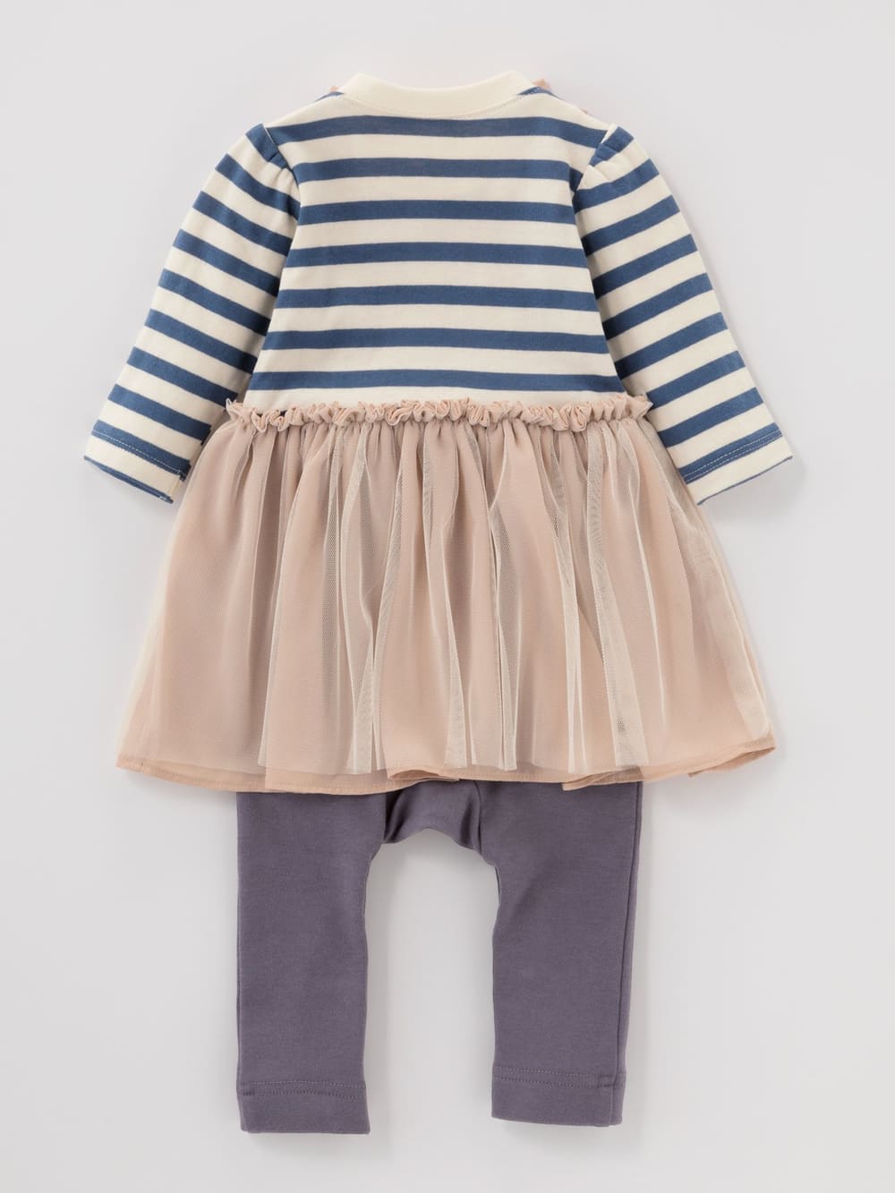 ロンパース・カバーオール|Ampersand（アンパサンド）ボーダーワンピロンパース