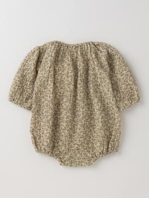 ロンパース・カバーオール|Ampersand（アンパサンド）ガーゼ花柄プリントふんわりロンパース