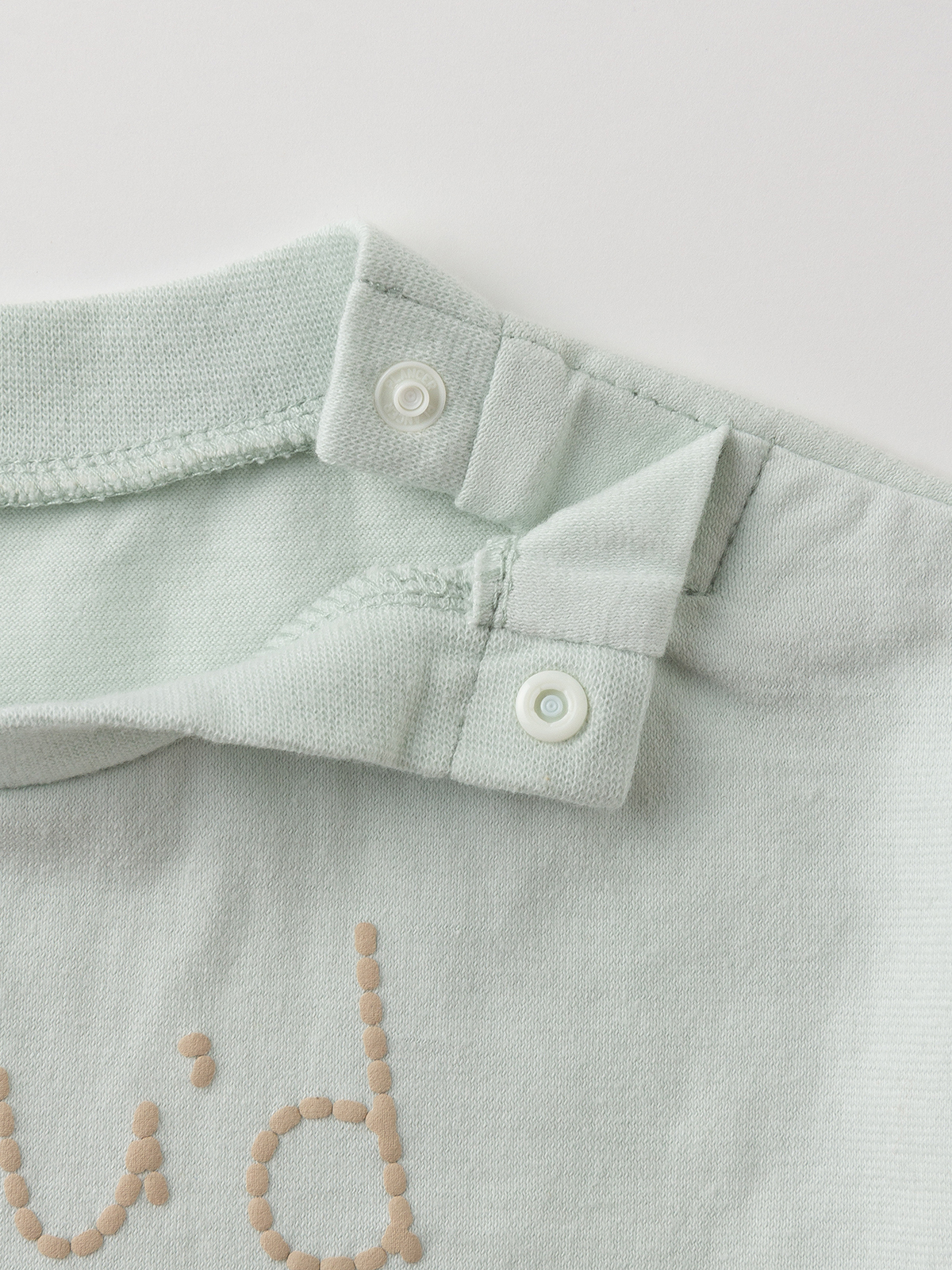 ロンパース・カバーオール|MAKE YOUR DAY（メイクユアデイ）ステッチ風ロゴプリントロンパース