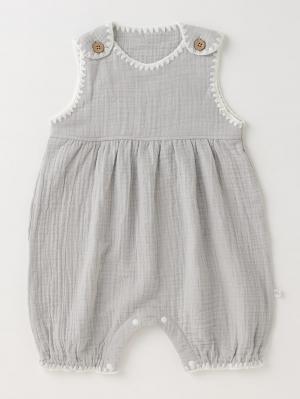 ロンパース・カバーオール|moc mof（モクモフ）ダブルガーゼロンパース|グレー