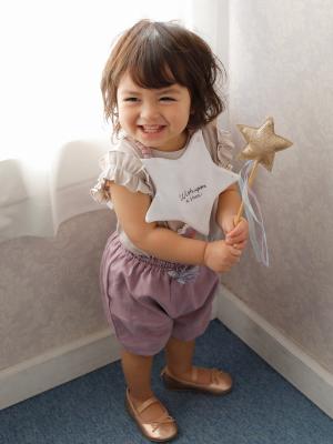 スタイ（よだれかけ）|moc mof（モクモフ）スタースタイ、ブルマ、ステッキ3点セット｜出産 祝い|パープルピンク