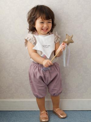 スタイ（よだれかけ）|moc mof（モクモフ）スタースタイ、ブルマ、ステッキ3点セット｜出産 祝い|パープルピンク