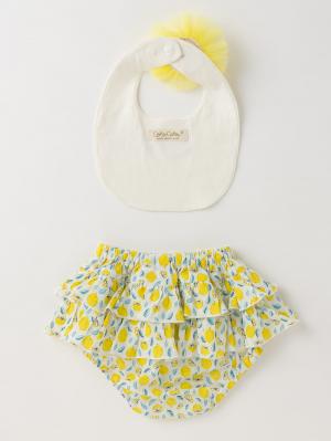 ベビー ブルマ|coto cotte（コトコト）花付スタイ&フリルブルマ2点セット｜出産 祝い