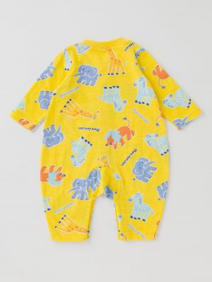 ロンパース・カバーオール|【日本製】【Mou jon jon】アニマルプリントロンパース