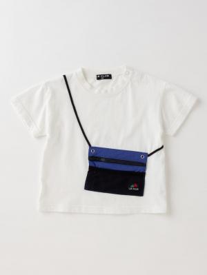 ベビートップス|【LB CLUB】サコッシュ付きTシャツ|ホワイト