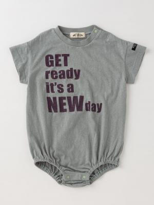 ロンパース・カバーオール|MAKE YOUR DAY（メイクユアデイ）ロゴ半袖ロンパース|ミント