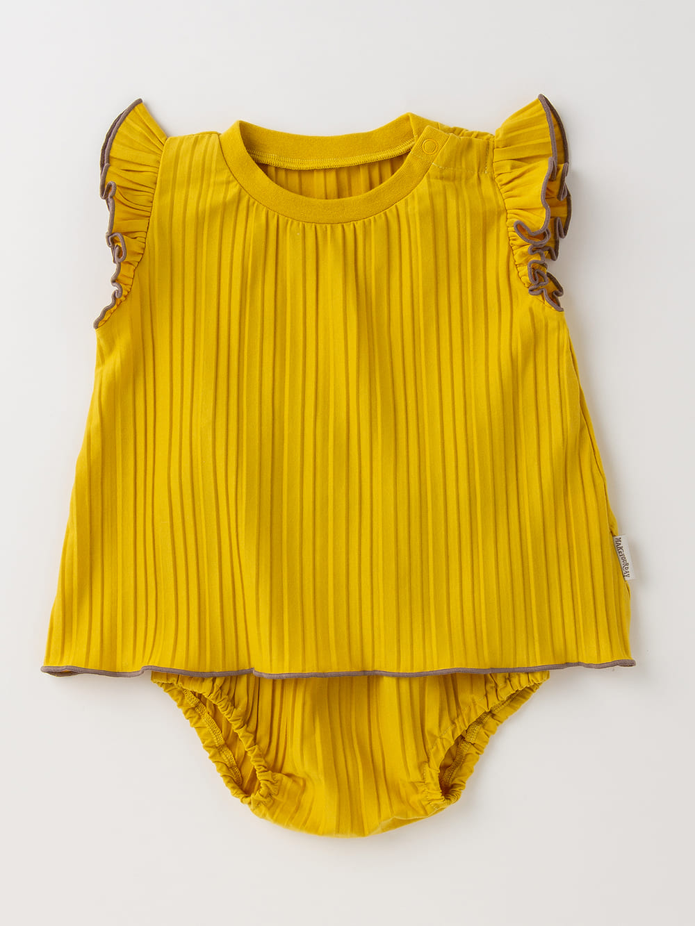 ベビー ワンピース|MAKE YOUR DAY（メイクユアデイ）プリーツセットアップ|イエロー