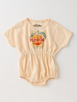 ロンパース・カバーオール|OCEAN&GROUND（オーシャンアンドグラウンド）プリントドルマンボディ|ピンク