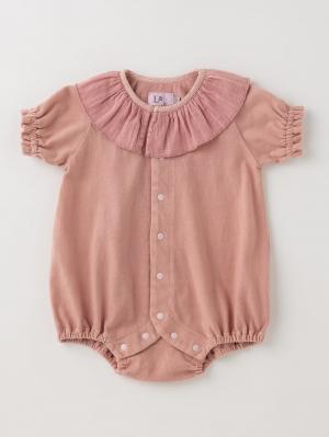 ロンパース・カバーオール|La Stella（ラ ステラ）フリルカラーボディ|ピンク