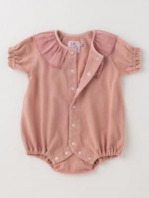 ロンパース・カバーオール|La Stella（ラ ステラ）フリルカラーボディ|ピンク