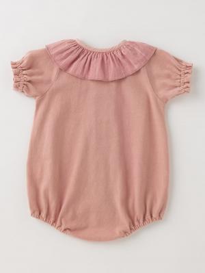 ロンパース・カバーオール|La Stella（ラ ステラ）フリルカラーボディ|ピンク