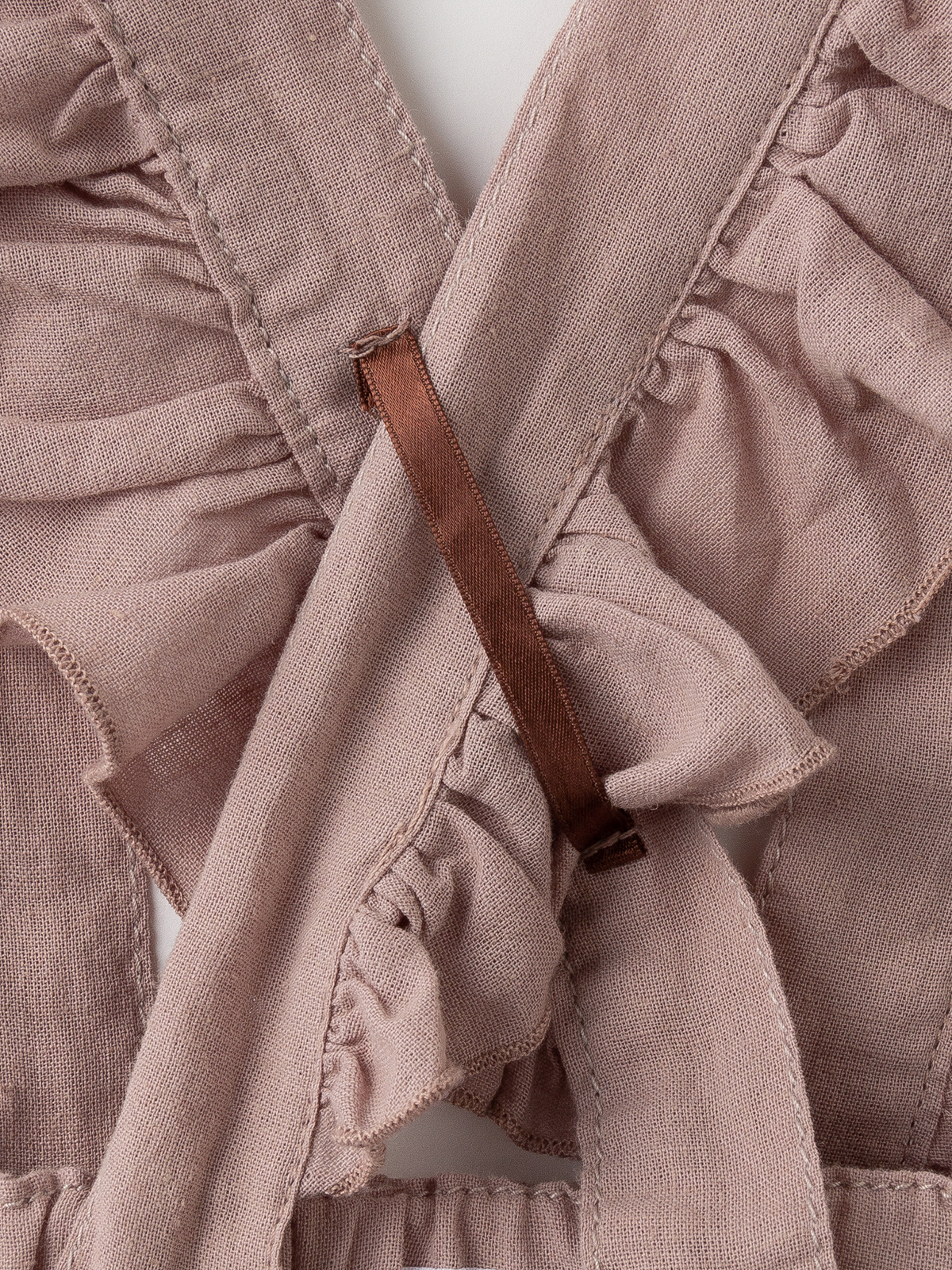 ベビー パンツ|La Stella(ラ ステラ)コットンリネンフリルショルダーサロペット