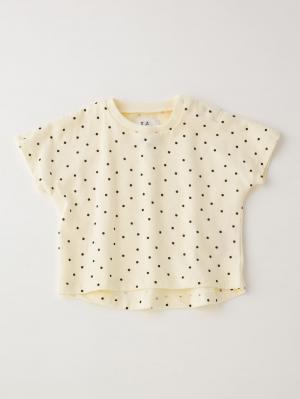 ベビートップス|La Stella（ラ ステラ）ガーゼ天竺ドットプリント セットアップ|アイボリー