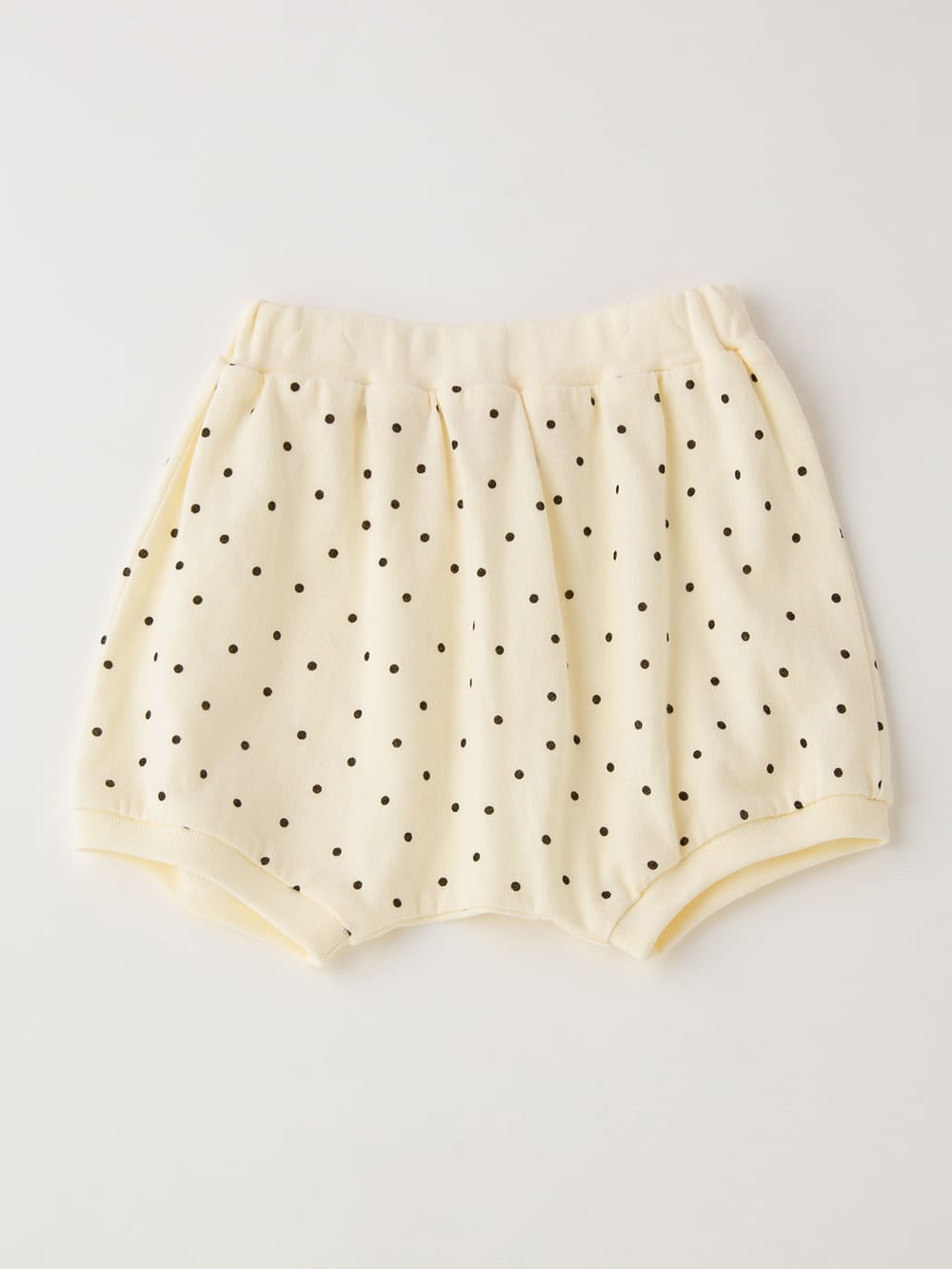 ベビートップス|La Stella（ラ ステラ）ガーゼ天竺ドットプリント セットアップ|アイボリー