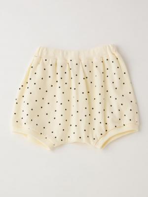 ベビートップス|La Stella（ラ ステラ）ガーゼ天竺ドットプリント セットアップ|アイボリー