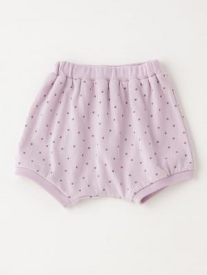 ベビートップス|La Stella（ラ ステラ）ガーゼ天竺ドットプリント セットアップ|ラベンダー