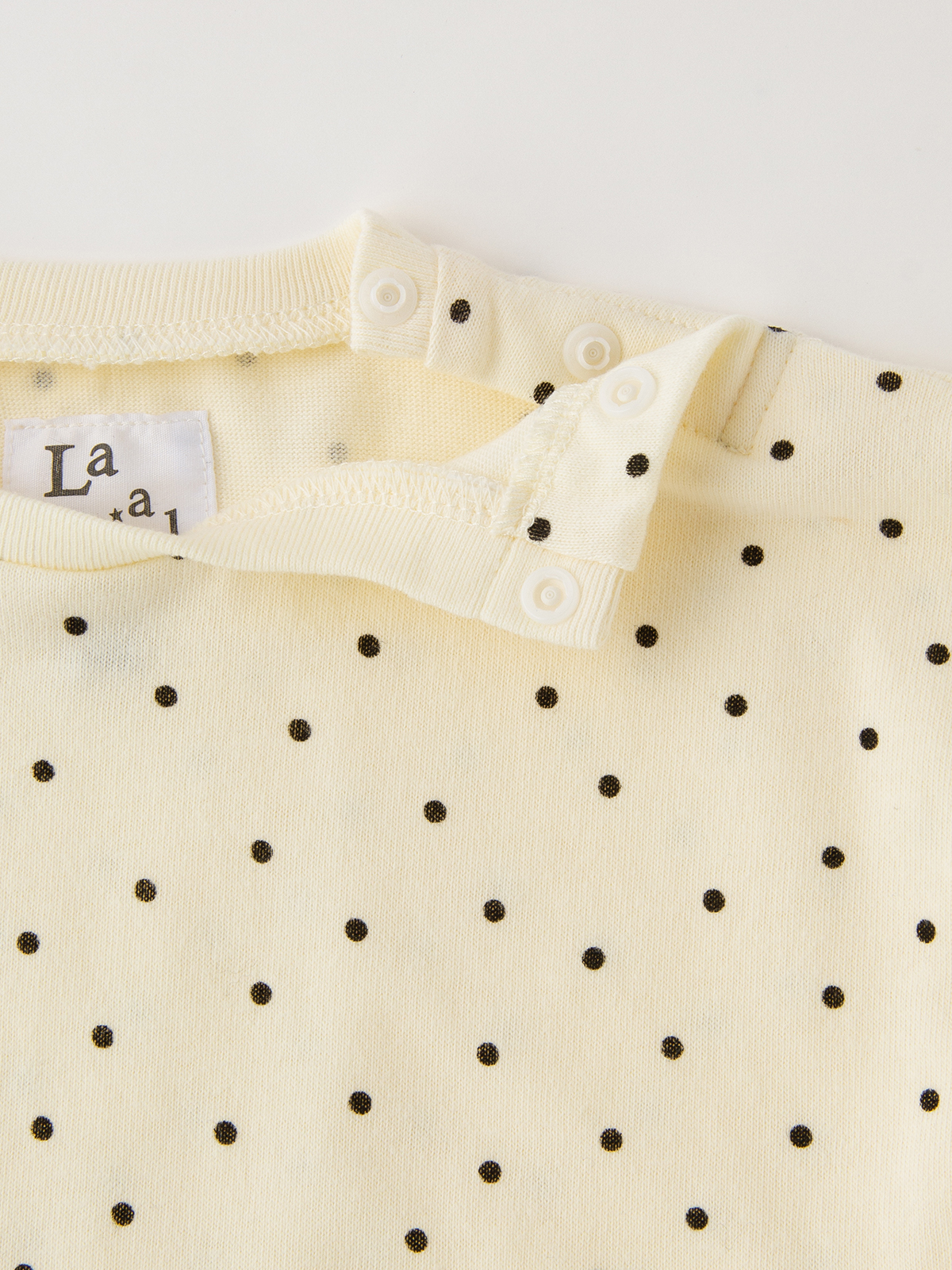 ベビートップス|La Stella（ラ ステラ）ガーゼ天竺ドットプリント セットアップ