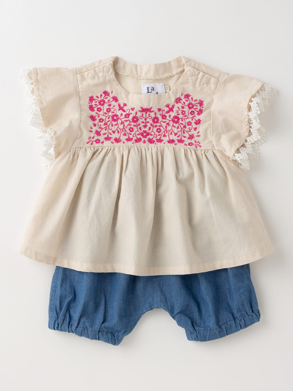 ベビー ブルマ La Stella 刺繍ワンピース ブルマセット ベビー 新生児 服 ベビー用品通販 エンジェリーベ 公式