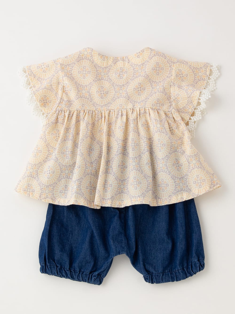 ベビー ブルマ|La Stella（ラ ステラ）タイル柄チュニックワンピース＆ブルマセット