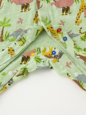 ロンパース・カバーオール|【BITZ】サファリボーダー柄ちびカバーオール