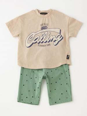 Ampersand（アンパサンド）ロゴプリントTシャツ＆パンツセット51375