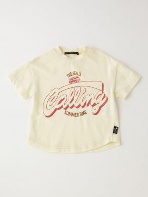 ベビートップス|Ampersand（アンパサンド）ロゴプリントTシャツ＆パンツセット|オフホワイト