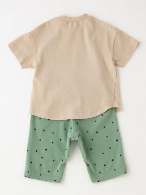 ベビートップス|Ampersand（アンパサンド）ロゴプリントTシャツ＆パンツセット