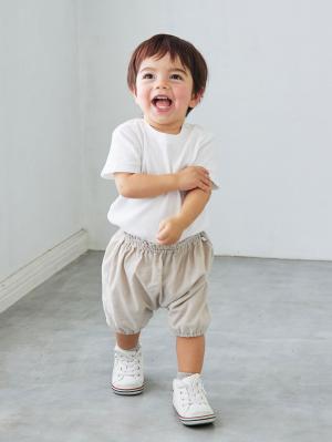 コンビ肌着・新生児/ベビー肌着|【親子コーデ可】ANGELIEBEオリジナル  リブテレコベーシック半袖ボディ|オフ