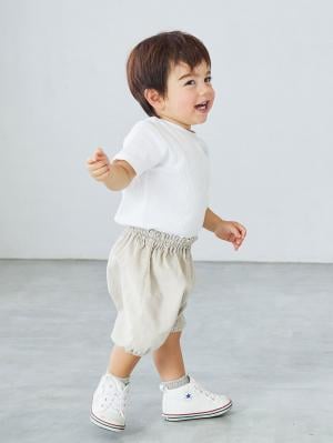 コンビ肌着・新生児/ベビー肌着|【親子コーデ可】ANGELIEBEオリジナル  リブテレコベーシック半袖ボディ|オフ