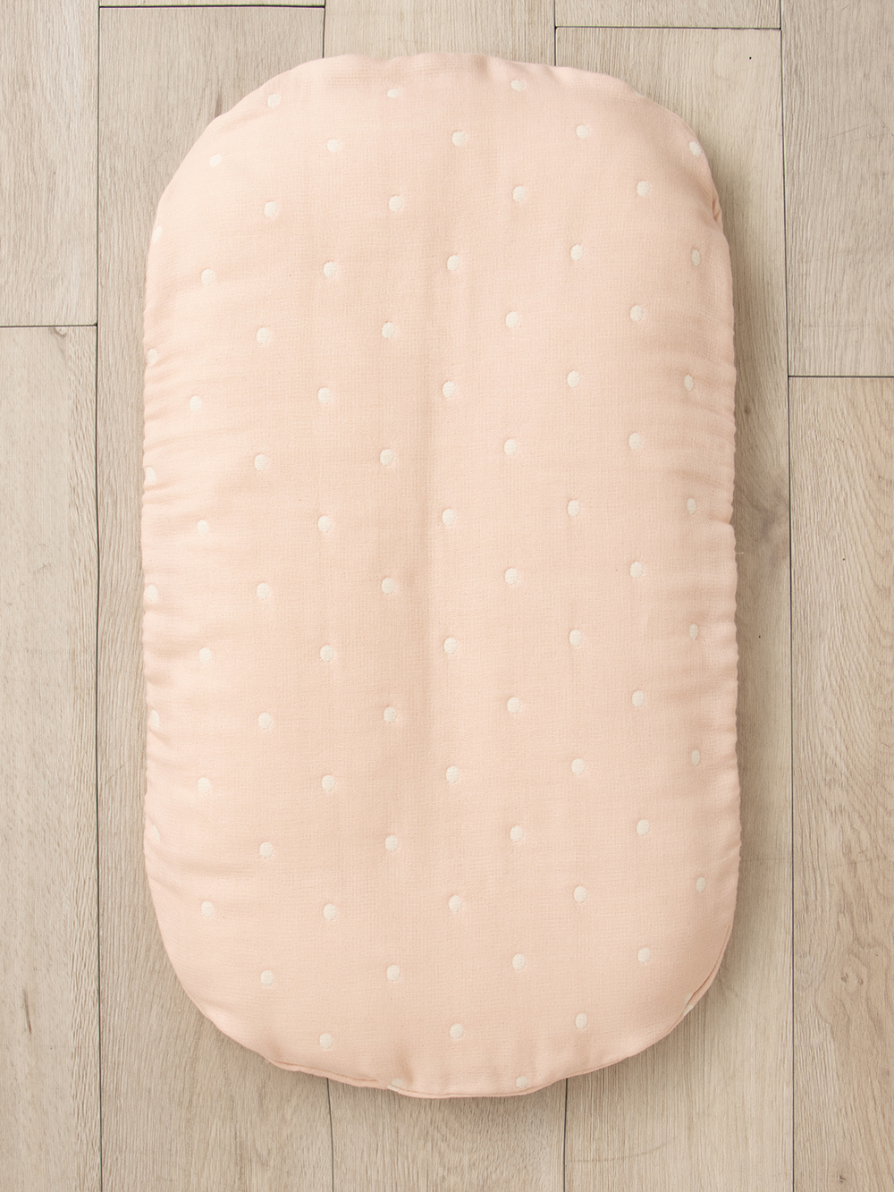 ベビーベッド・布団|【日本製】(エンジェリーベ オリジナル) ママらく抱っこ布団 プレミアム6重ガーゼ|ドットピンク