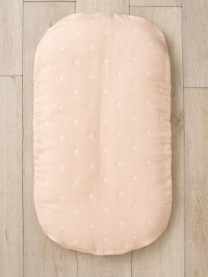 ベビーベッド・布団|【日本製】(エンジェリーベ オリジナル) ママらく抱っこ布団 プレミアム6重ガーゼ|ドットピンク