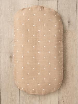 ベビーベッド・布団|【日本製】(エンジェリーベ オリジナル) ママらく抱っこ布団 プレミアム6重ガーゼ|ドットブラウン