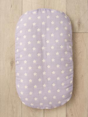 ベビーベッド・布団|【日本製】(エンジェリーベ オリジナル) ママらく抱っこ布団 プレミアム6重ガーゼ|スターラベンダー