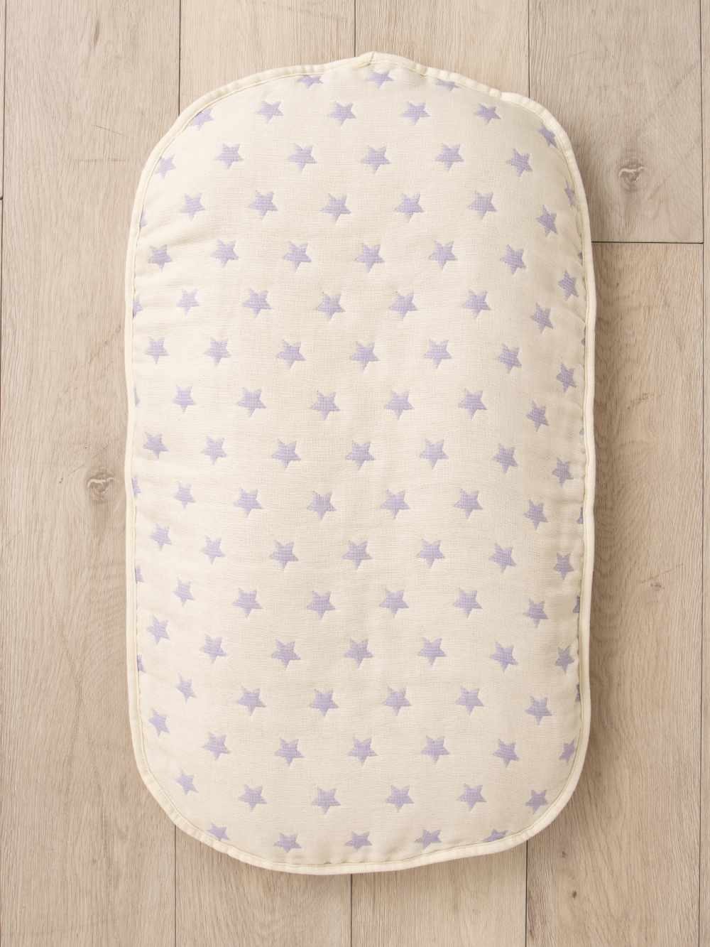 ベビーベッド・布団|【日本製】(エンジェリーベ オリジナル) ママらく抱っこ布団 プレミアム6重ガーゼ|スターラベンダー