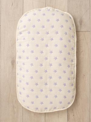 ベビーベッド・布団|【日本製】(エンジェリーベ オリジナル) ママらく抱っこ布団 プレミアム6重ガーゼ|スターラベンダー