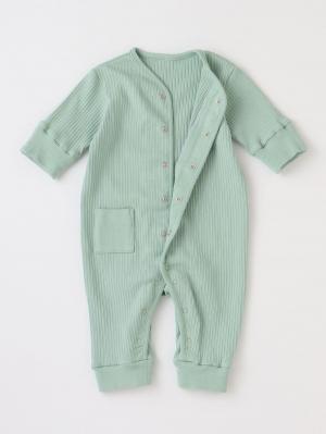 ロンパース・カバーオール|Ampersand（アンパサンド）シンプルリブ カバーオール