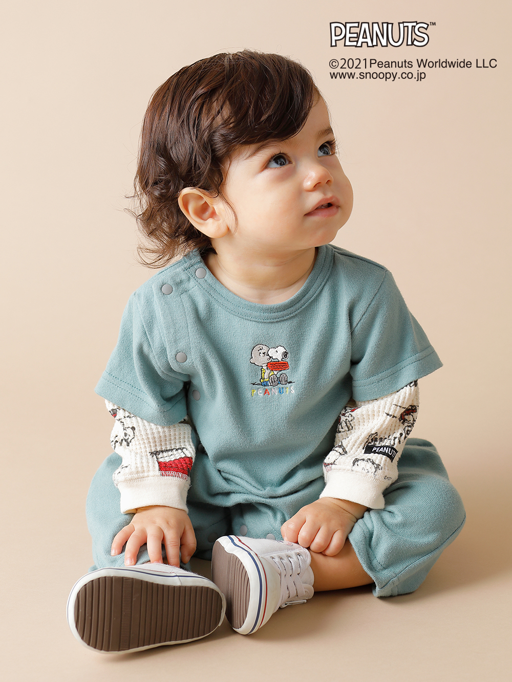 ロンパース カバーオール F O Kids Peanuts レイヤード風ロンパース ベビー服 新生児服 ベビー用品通販 エンジェリーベ 公式