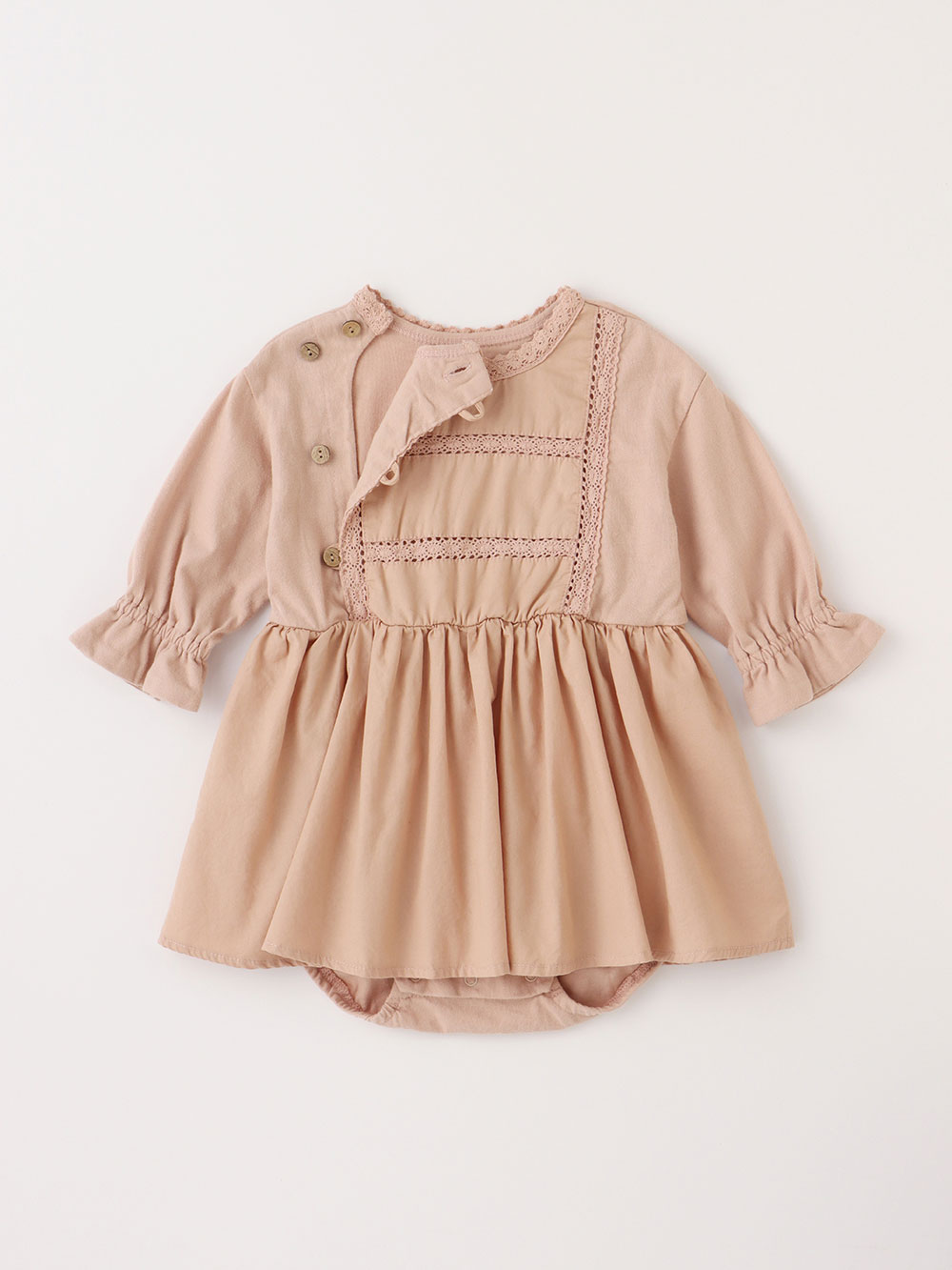 ベビー ワンピース|Ampersand（アンパサンド）レース切替 ベビー ワンピース ボディ